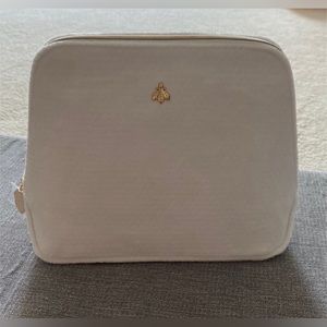 Guerlain Paris Makeup Bag l Soft White Makeup Pouch 9" NWOT